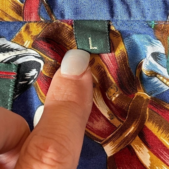 Vintage Golf PLEATS Button Down Long Sleeve Men’s Collared Shirt Size Large - Picture 10 of 12